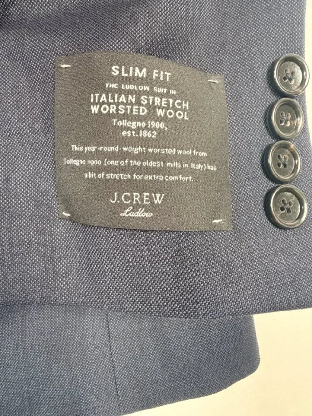 NWT J. Crew Ludlow Slim-fit Suit Jacket in Italian Stretch Worsted Wool #A3827